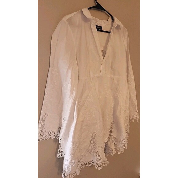 Roaman's Women's Plus Size Poplin Embroidered Swing Tunic 18W - Picture 3 of 9